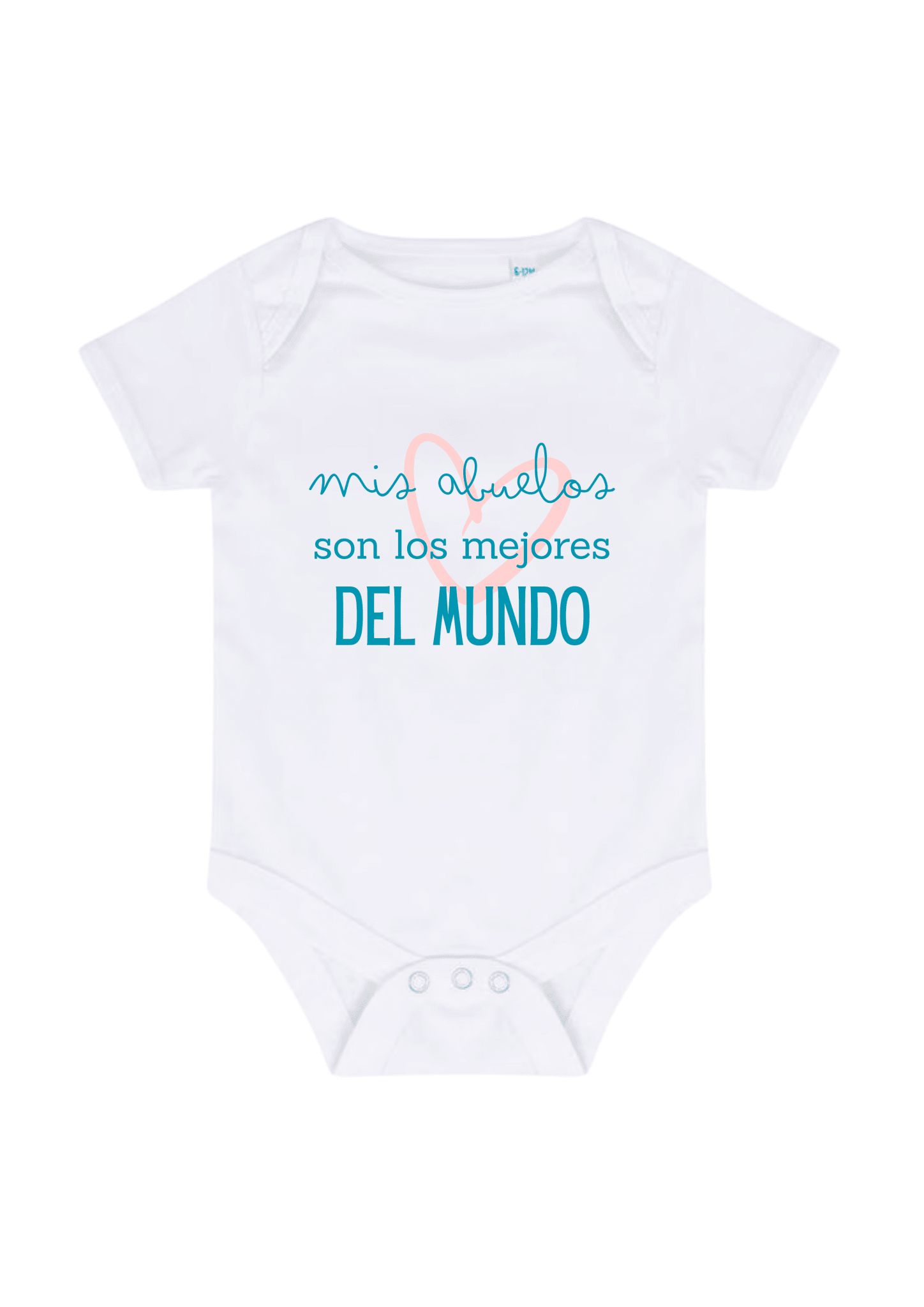 Body bebé bordado con la frase Mis Abuelos son los Mejores del Mundo