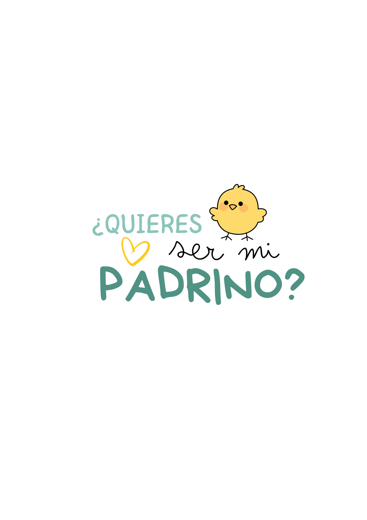 Detalle del bordado ¿Quieres ser mi Padrino? en body de algodón de bebé