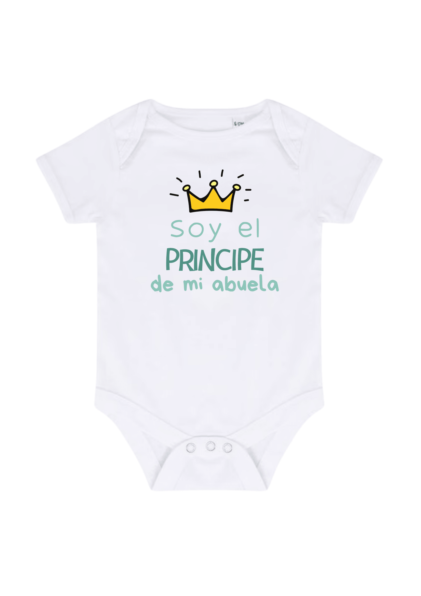 Body bebé niño bordado con la frase Soy el Príncipe de mi Abuela