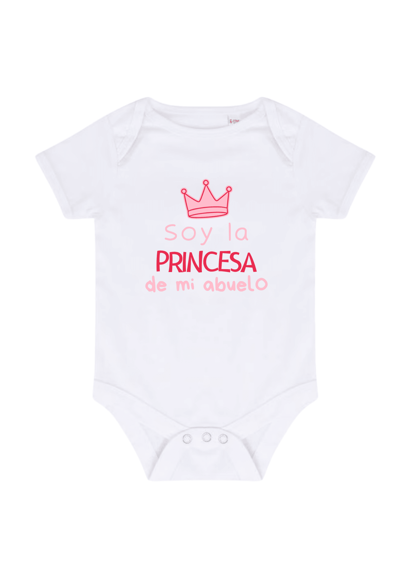 Body bebé niña bordado con la frase Soy la Princesa de mi Abuelo