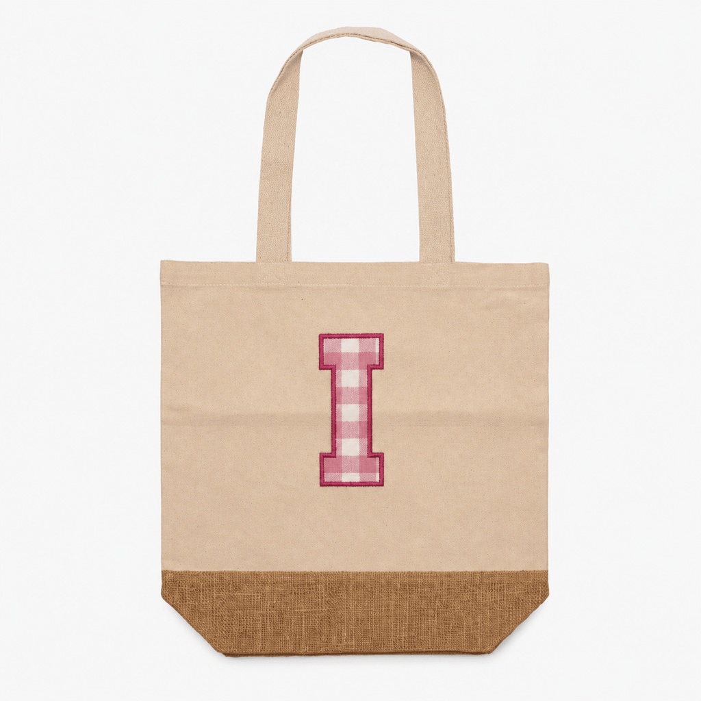 Bolsa de tela Personalizada con inicial bordada - LA FLAMA ESTUDI | Bordados personalizados