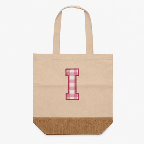 Bolsa de tela Personalizada con inicial bordada - LA FLAMA ESTUDI | Bordados personalizados