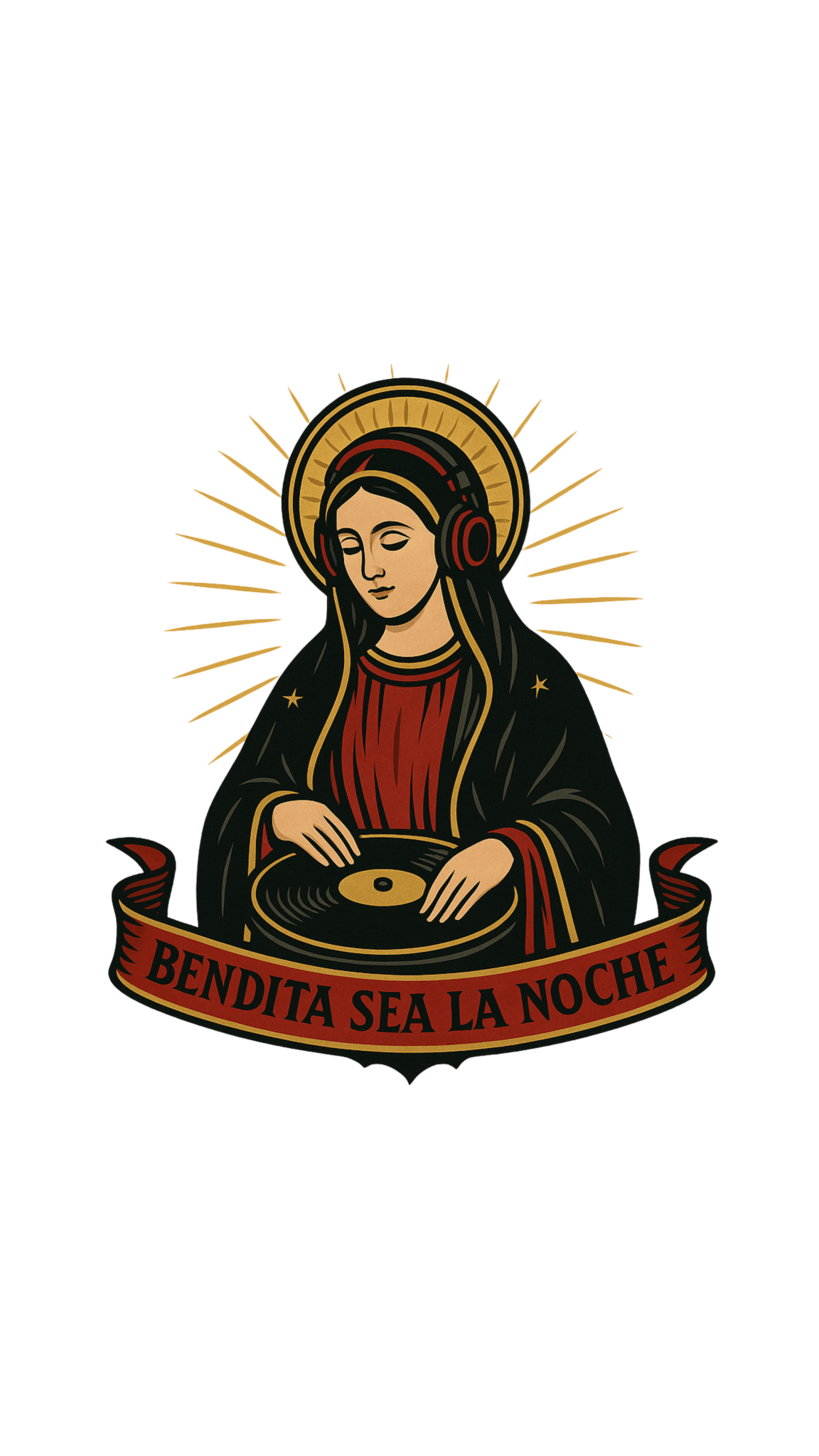 Camiseta bendita sea la noche - LA FLAMA ESTUDI