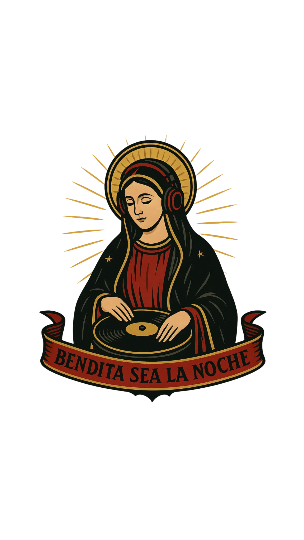 Camiseta bendita sea la noche - LA FLAMA ESTUDI