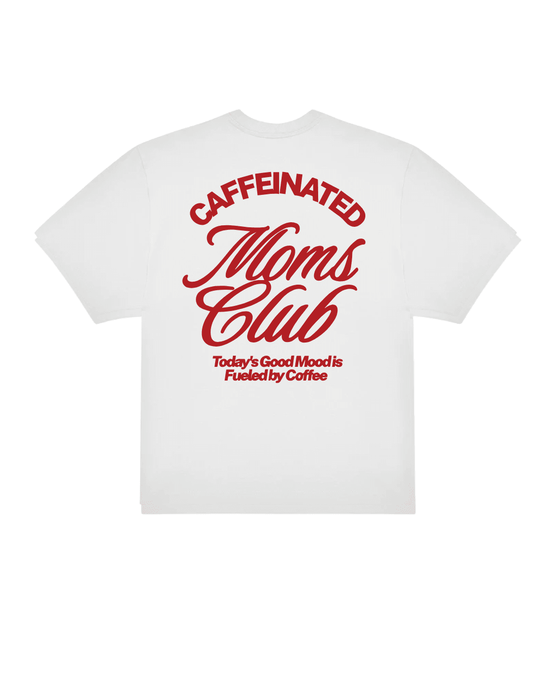 Camiseta "Caffeinated Moms Club" – Estilo Retro y Oversize para Mamás - LA FLAMA ESTUDI | Bordados personalizados
