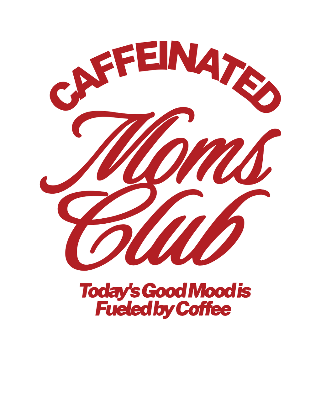 Camiseta "Caffeinated Moms Club" – Estilo Retro y Oversize para Mamás - LA FLAMA ESTUDI | Bordados personalizados