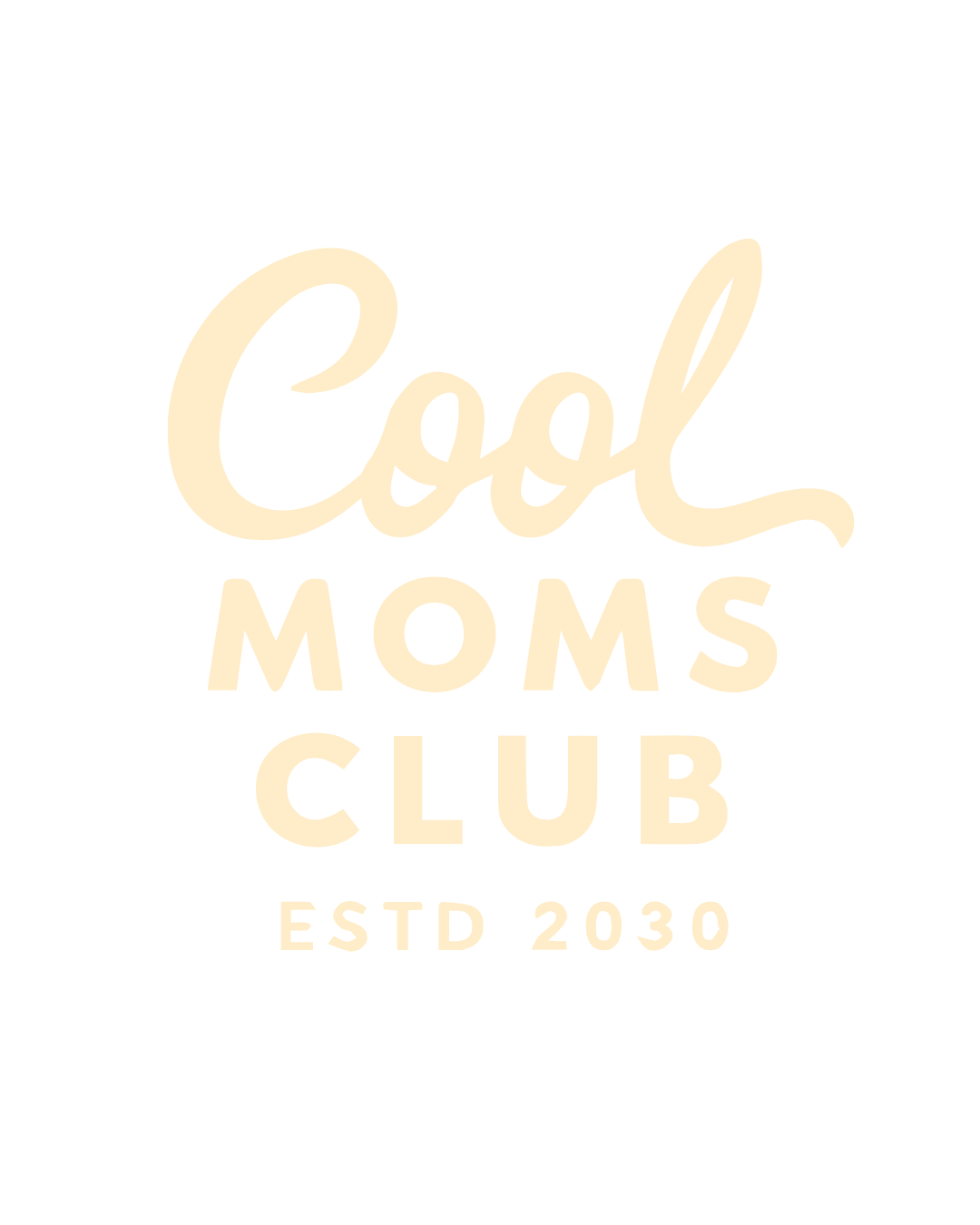 Camiseta "Cool Moms Club ESTD 2030" – Estética Urbana y Contraste Premium - LA FLAMA ESTUDI | Bordados personalizados