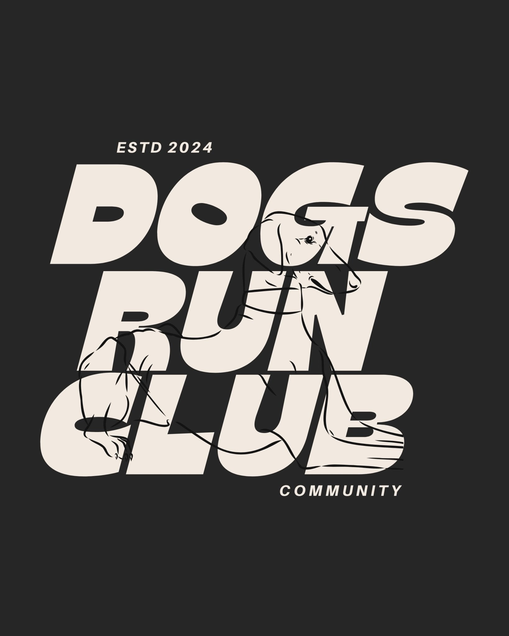 Camiseta DOGS RUN CLUB – Community Edition - LA FLAMA ESTUDI | Bordados personalizados