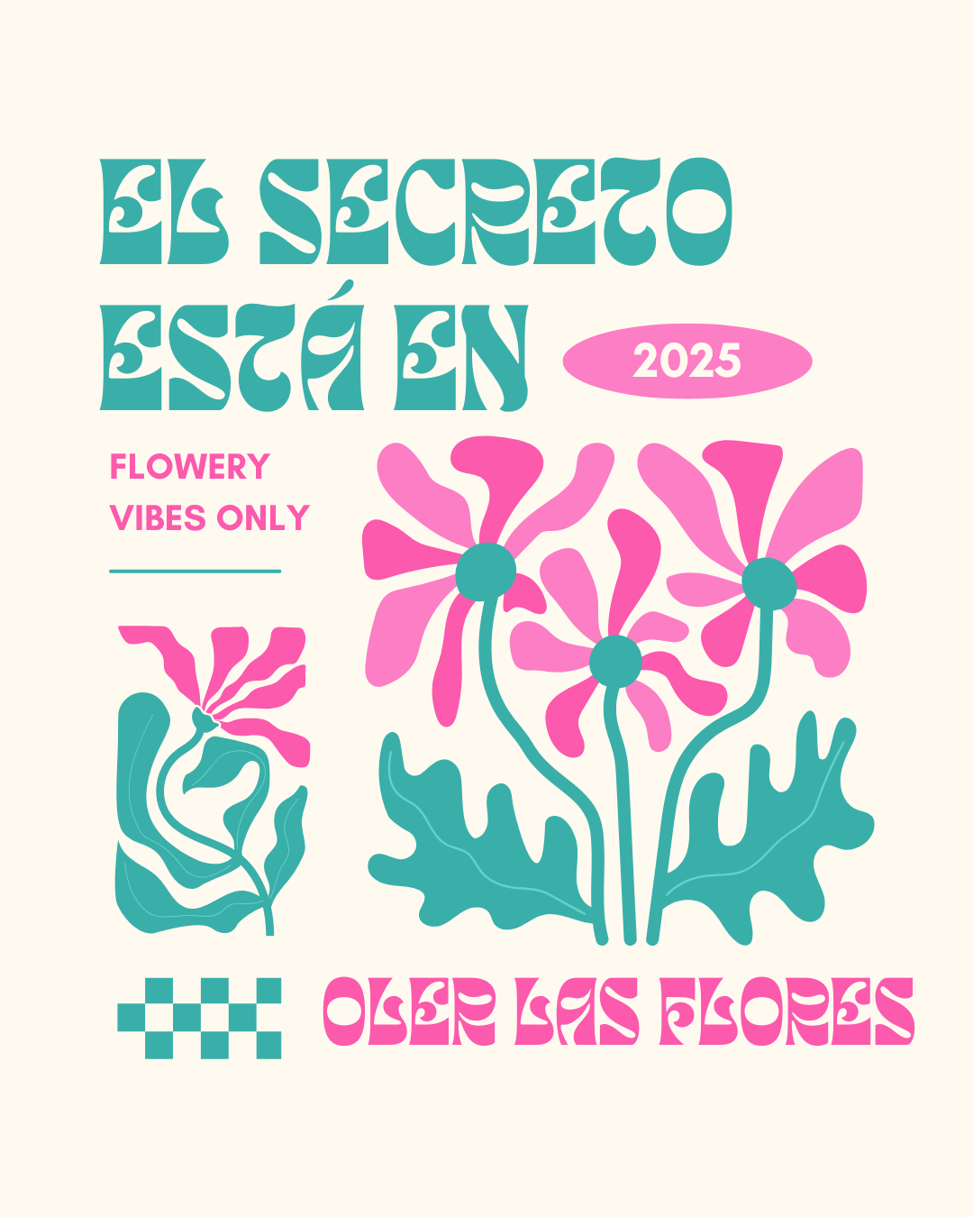 Camiseta El Secreto Está en Oler las Flores – Estilo Urbano Psicodélico - LA FLAMA ESTUDI | Bordados personalizados