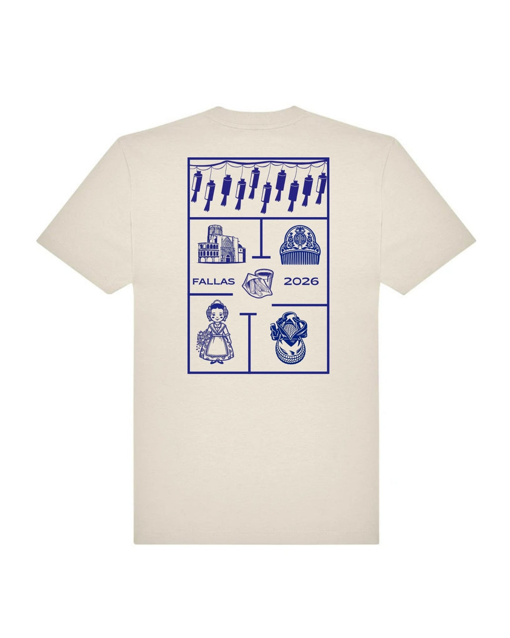 Camiseta Fallas 2026 - LA FLAMA ESTUDI | Bordados personalizados