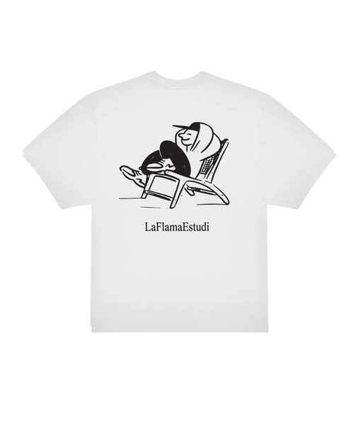 Camiseta "La Flama Relax" – Diseño Ilustrado Oficial | LA FLAMA ESTUDI - LA FLAMA ESTUDI | Bordados personalizados