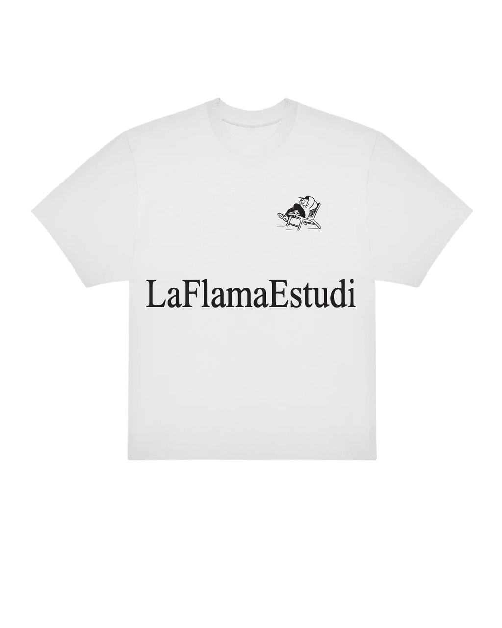Camiseta "La Flama Relax" – Diseño Ilustrado Oficial | LA FLAMA ESTUDI - LA FLAMA ESTUDI | Bordados personalizados