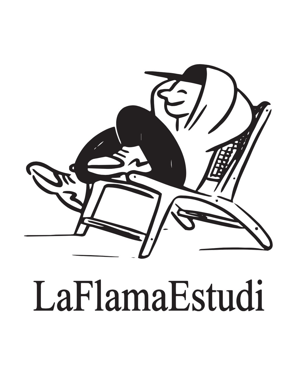 Camiseta "La Flama Relax" – Diseño Ilustrado Oficial | LA FLAMA ESTUDI - LA FLAMA ESTUDI | Bordados personalizados
