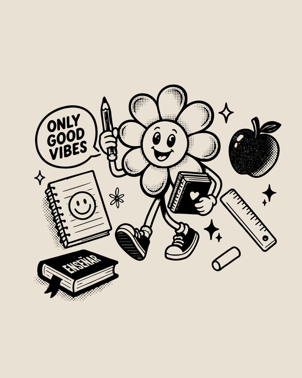 Camiseta "La Flor de la Vida" – Regalo Original y Especial para Profesores - LA FLAMA ESTUDI | Bordados personalizados