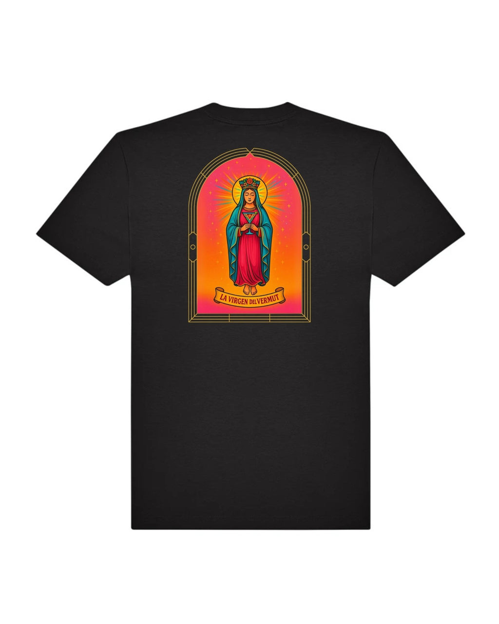 Camiseta La Virgen del Vermut - LA FLAMA ESTUDI | Bordados personalizados