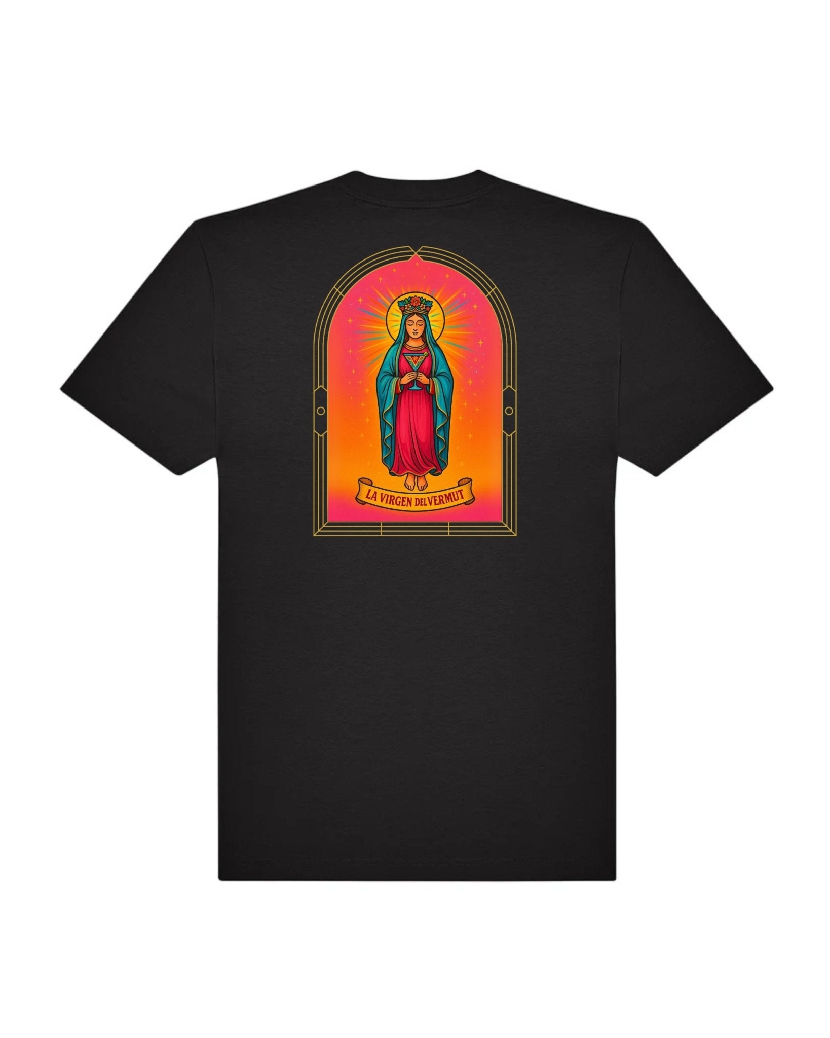 Camiseta La Virgen del Vermut - LA FLAMA ESTUDI | Bordados personalizados