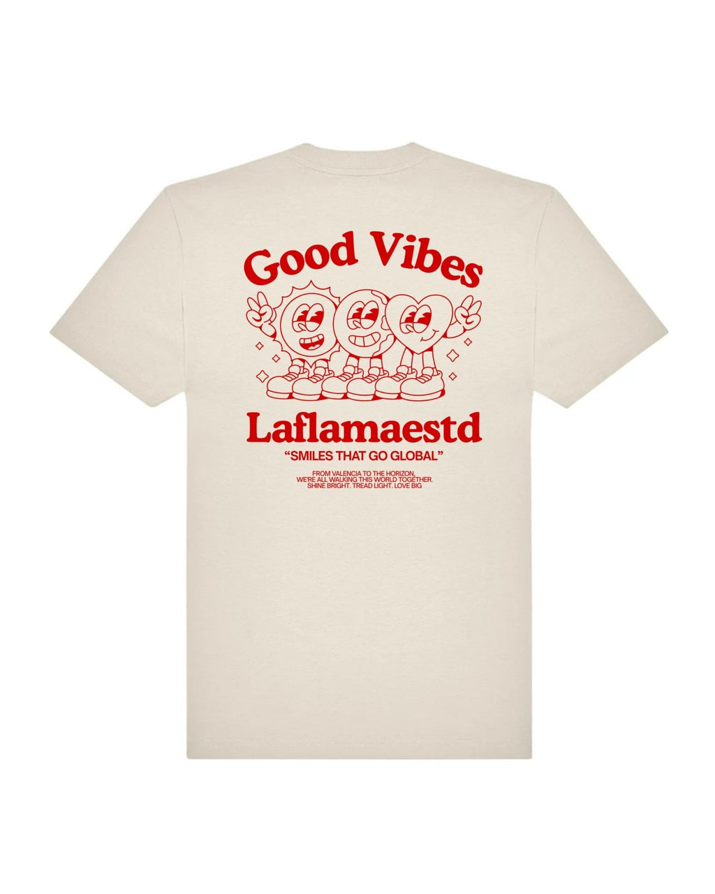 Camiseta Laflamaestd Good Vibes - LA FLAMA ESTUDI | Bordados personalizados