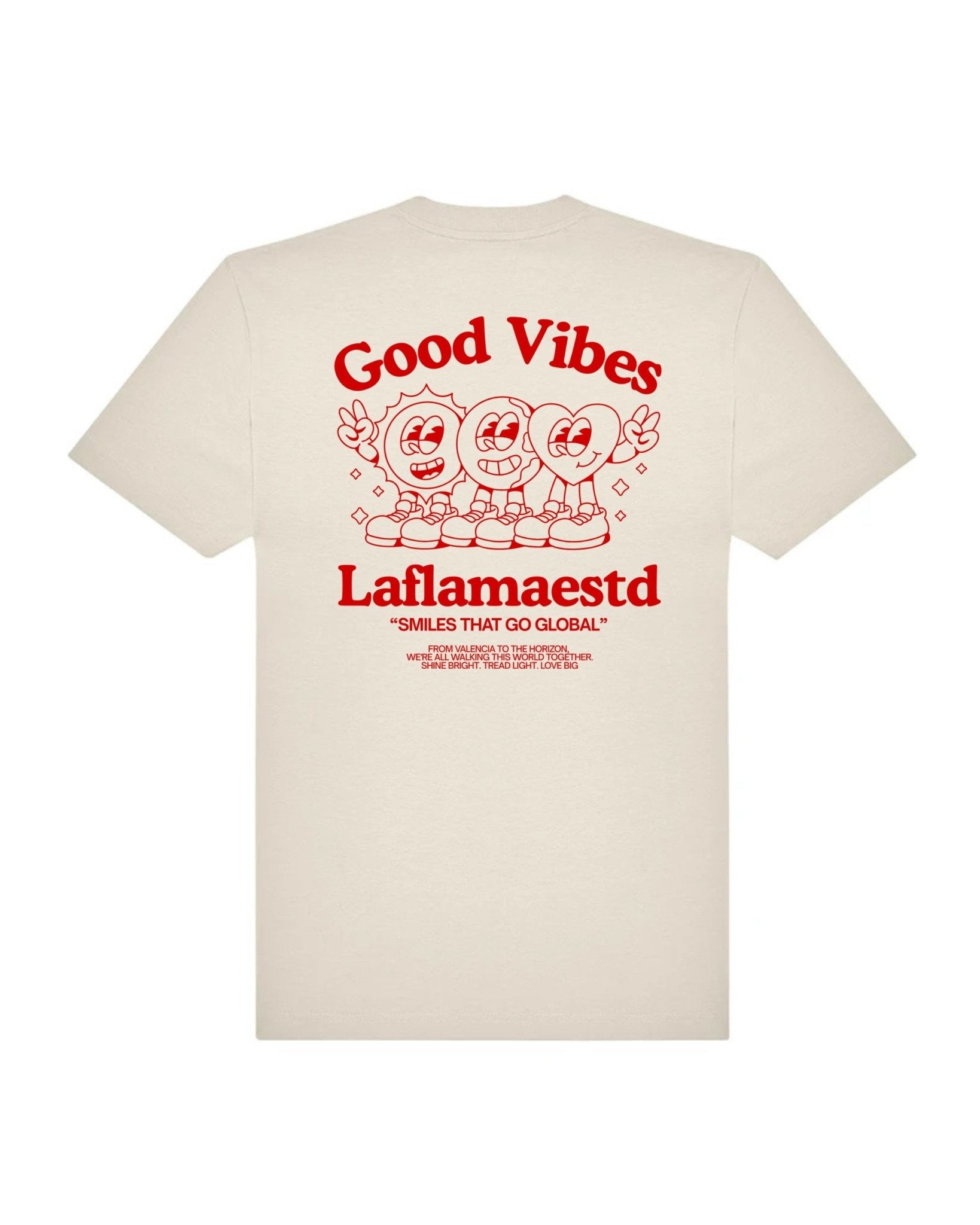 Camiseta Laflamaestd Good Vibes - LA FLAMA ESTUDI | Bordados personalizados