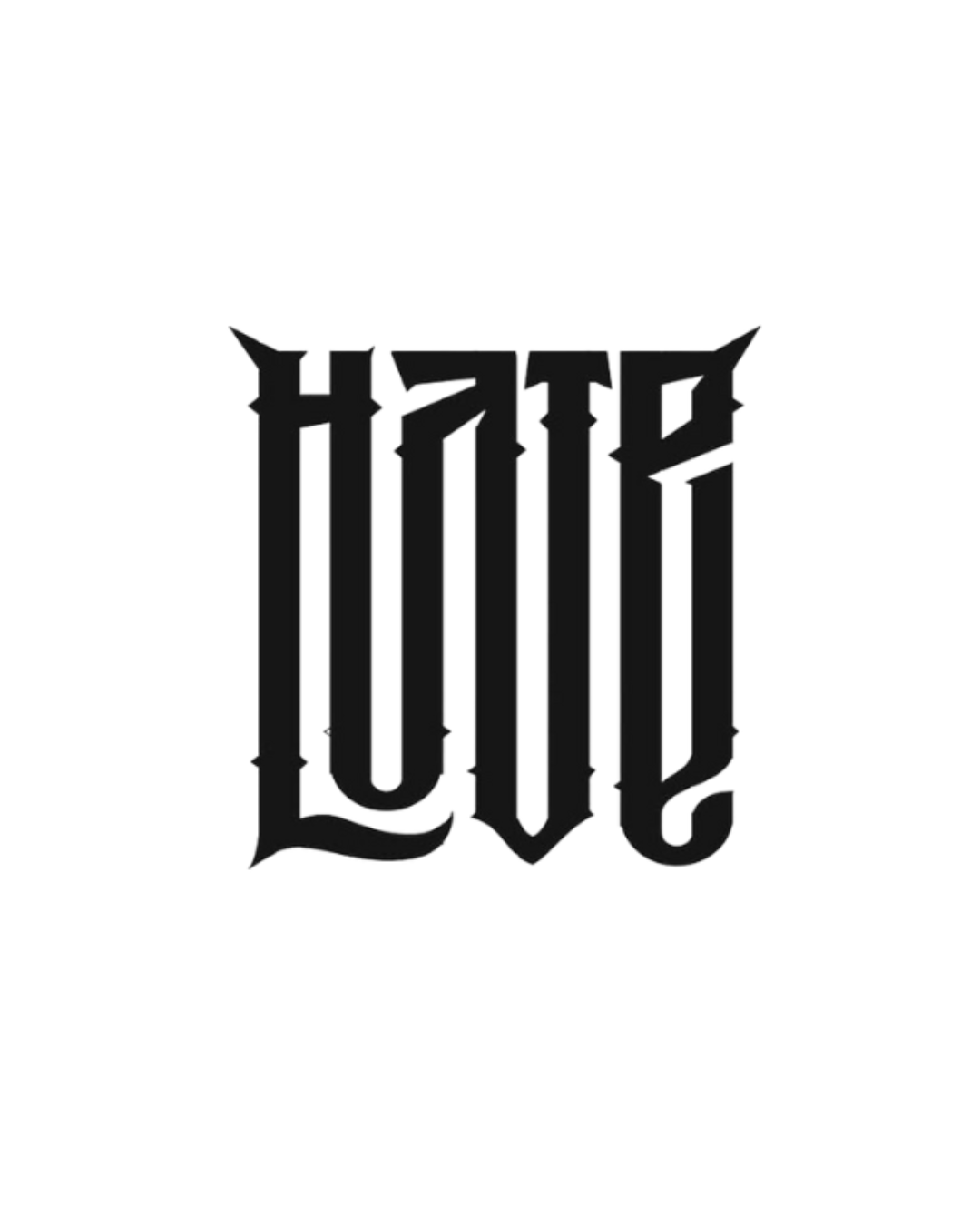 Camiseta LOVE - HATE - LA FLAMA ESTUDI