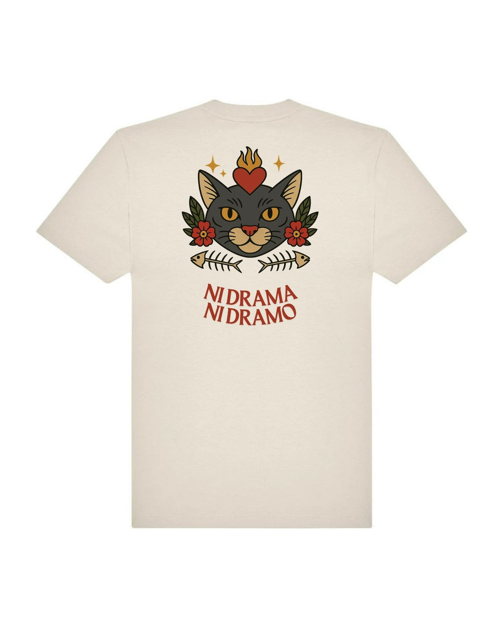 Camiseta ni drama ni dramo - LA FLAMA ESTUDI | Bordados personalizados