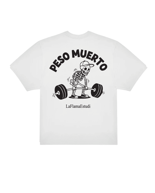 Camiseta "Peso Muerto" – Ilustración Exclusiva Fitness | LA FLAMA ESTUDI - LA FLAMA ESTUDI | Bordados personalizados