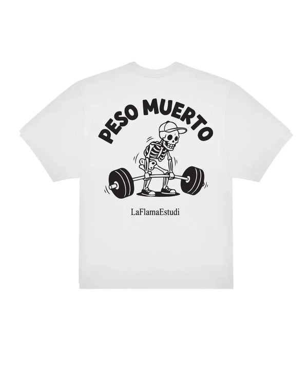 Camiseta "Peso Muerto" – Ilustración Exclusiva Fitness | LA FLAMA ESTUDI - LA FLAMA ESTUDI | Bordados personalizados