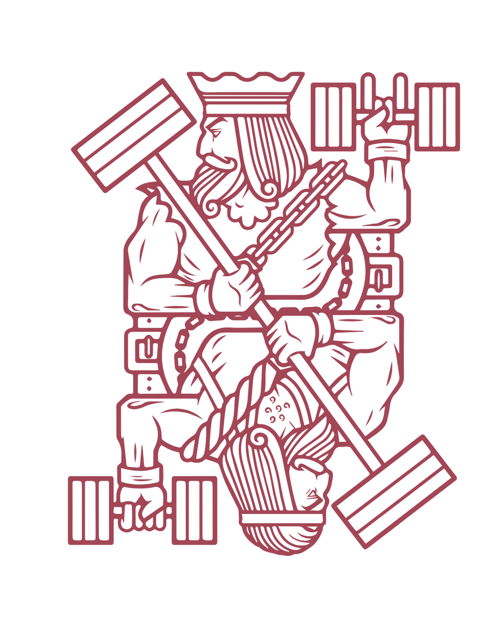 Camiseta "Rey del Entreno" – Edición Carta Fitness | LA FLAMA ESTUDI - LA FLAMA ESTUDI | Bordados personalizados