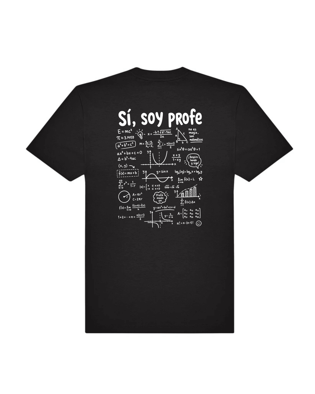 Camiseta Sí, soy profe | Humor de aula estilo pizarra - LA FLAMA ESTUDI | Bordados personalizados