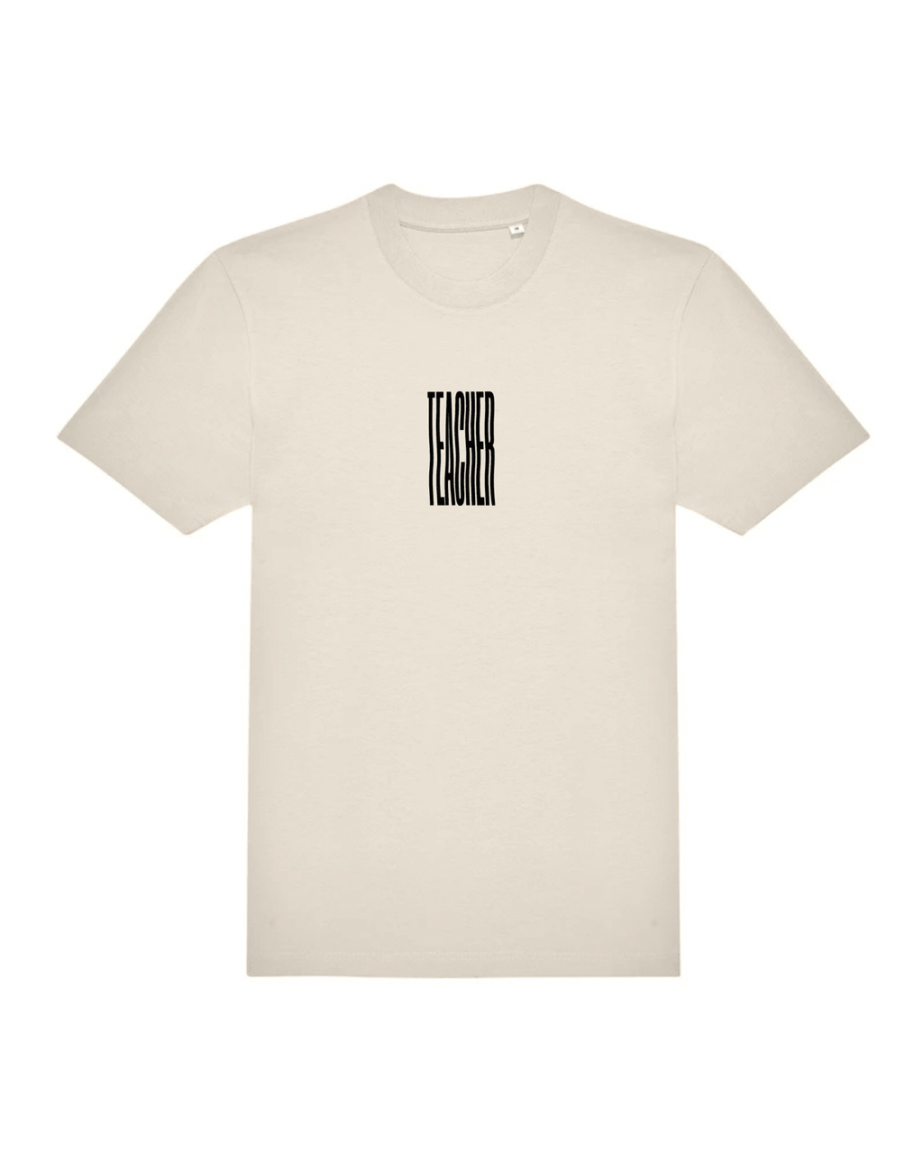 Camiseta "Teacher" Tipografía Vertical – Regalo Original y Moderno para Profesores - LA FLAMA ESTUDI | Bordados personalizados