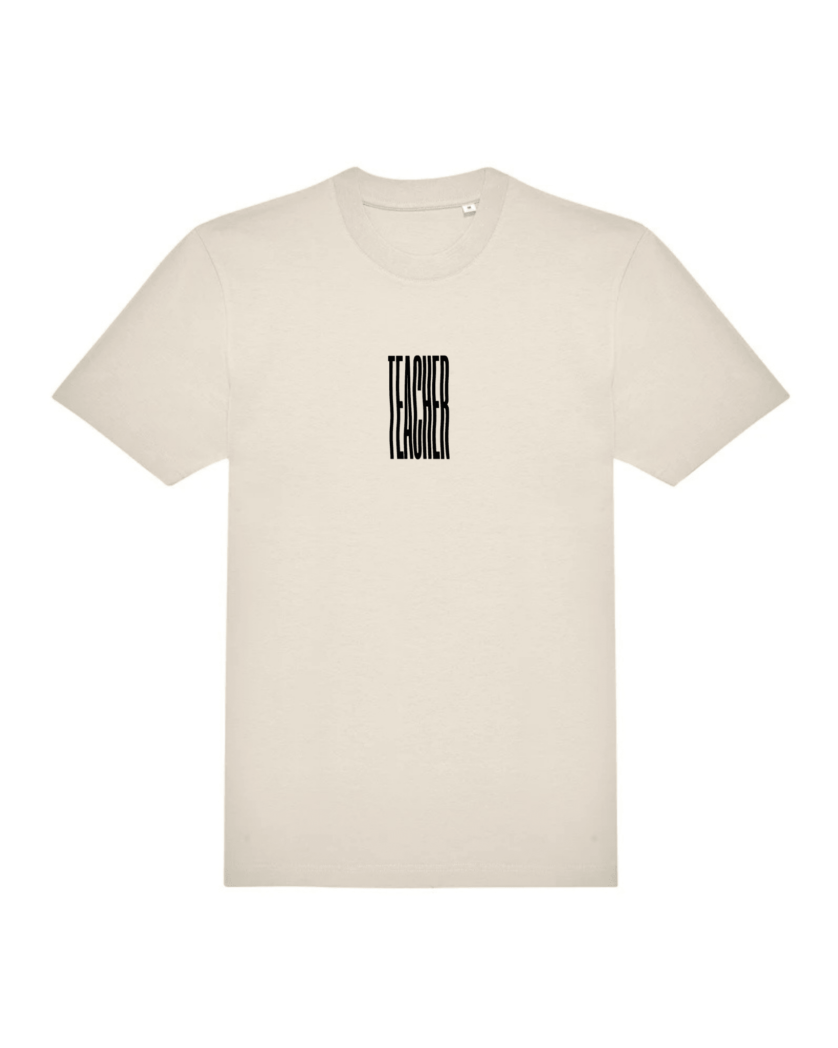 Camiseta "Teacher" Tipografía Vertical – Regalo Original y Moderno para Profesores - LA FLAMA ESTUDI | Bordados personalizados