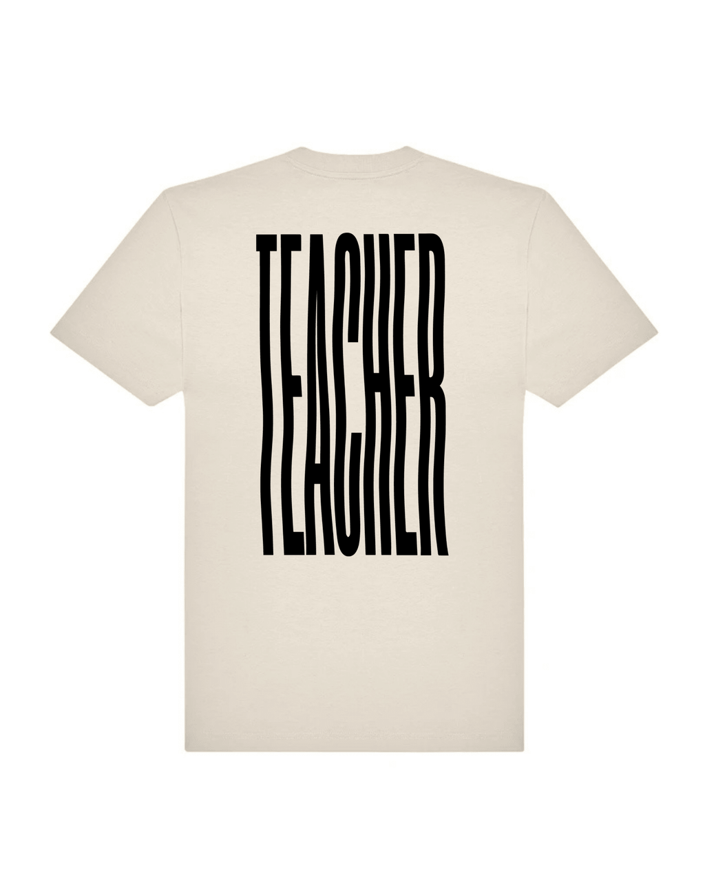 Camiseta "Teacher" Tipografía Vertical – Regalo Original y Moderno para Profesores - LA FLAMA ESTUDI | Bordados personalizados