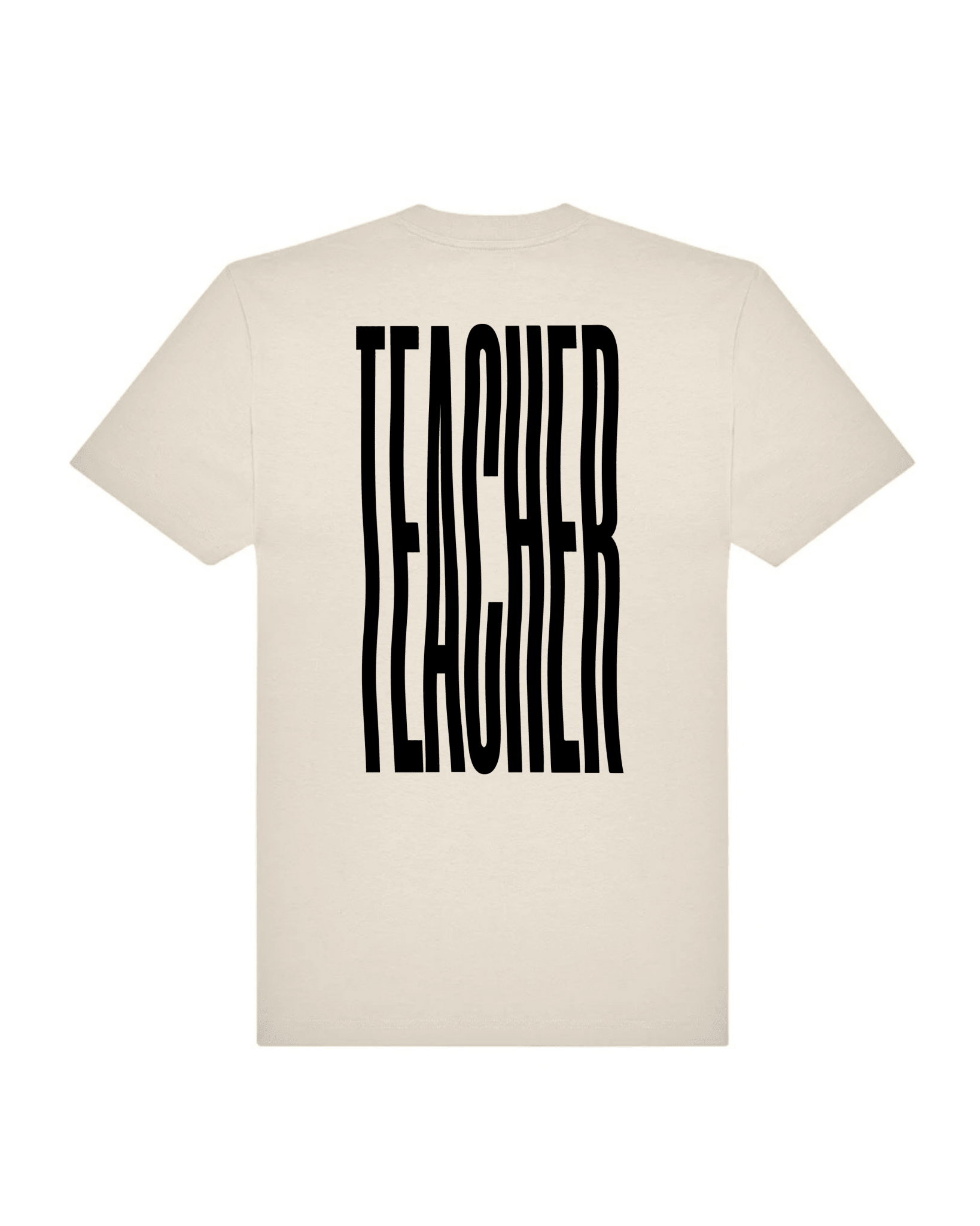 Camiseta "Teacher" Tipografía Vertical – Regalo Original y Moderno para Profesores - LA FLAMA ESTUDI | Bordados personalizados