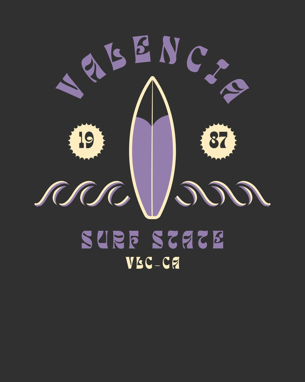 Camiseta “Valencia Surf State – VSC - CA” - LA FLAMA ESTUDI | Bordados personalizados