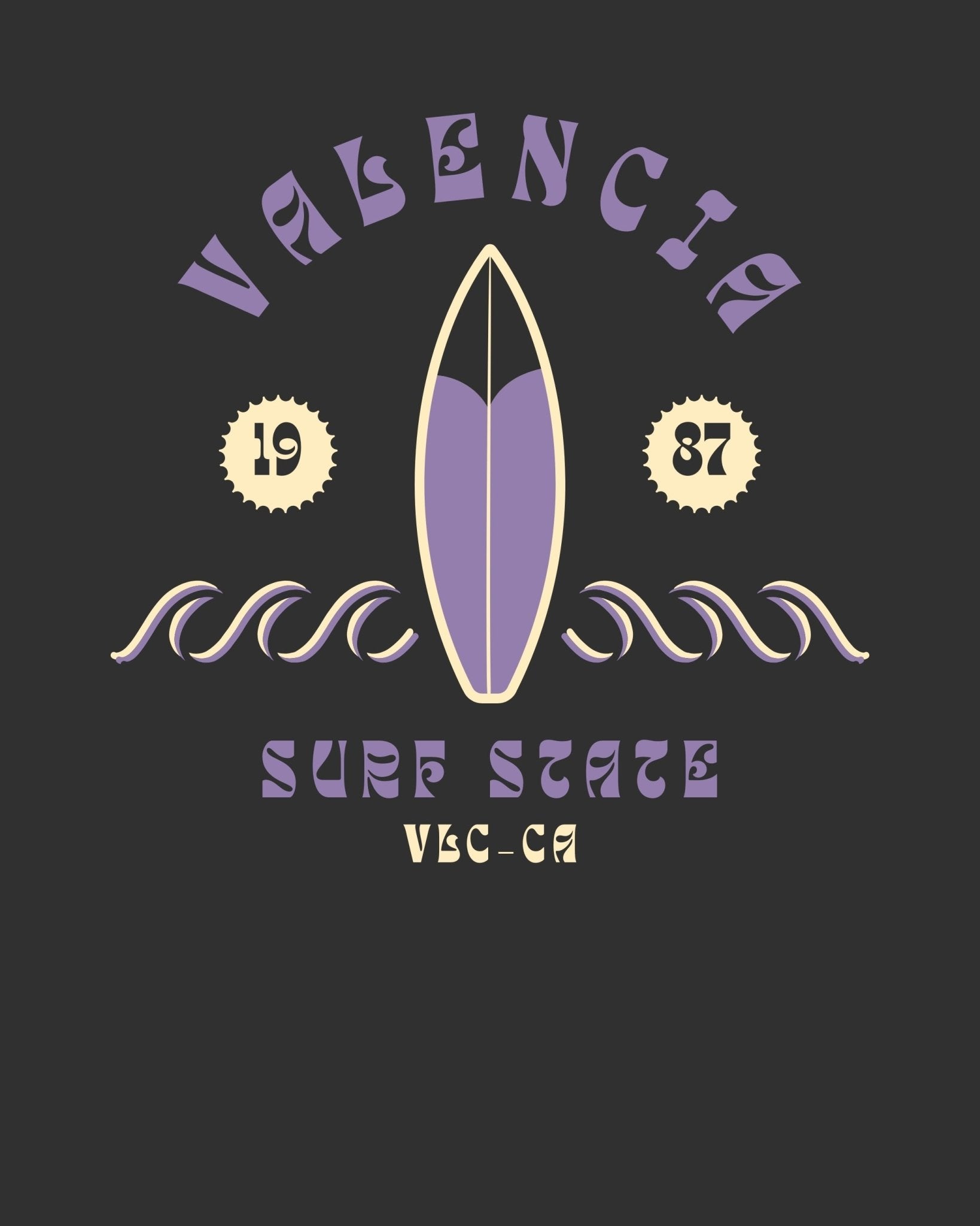 Camiseta “Valencia Surf State – VSC - CA” - LA FLAMA ESTUDI | Bordados personalizados