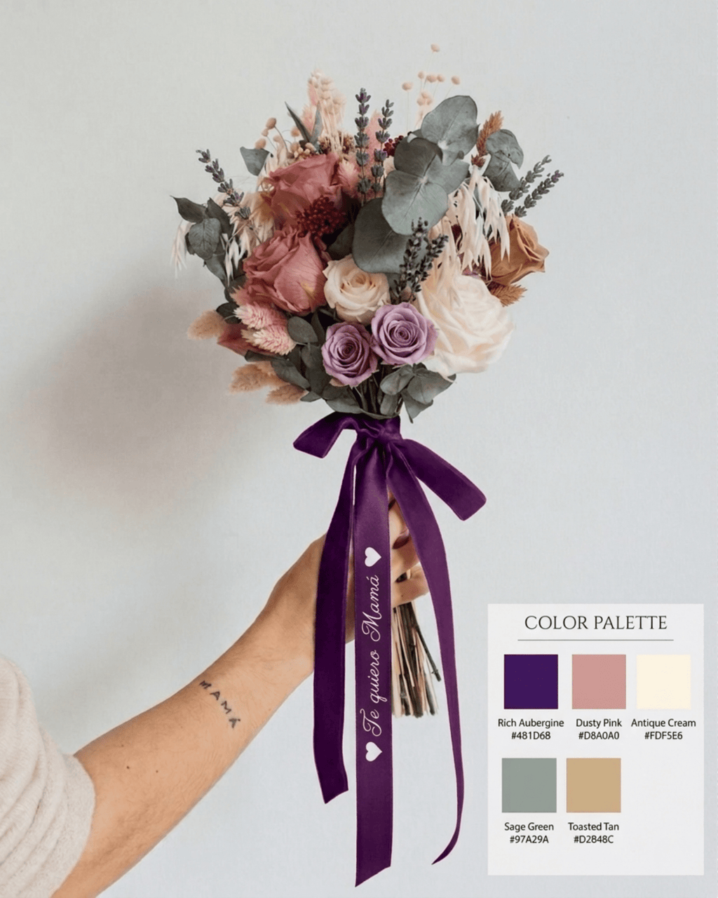 Cinta personalizada para regalos, bodas y fechas especiales - LA FLAMA ESTUDI | Bordados personalizados