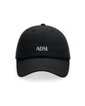 Gorra Negra Bordada 6 Paneles «ADSL» (Valencià Edition) - LA FLAMA ESTUDI | Bordados personalizados
