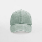 Gorra vintage de perfil bajo vista de frente, con visera precurvada y ojales bordados