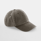 Gorra personalizable de algodón lavado en marrón