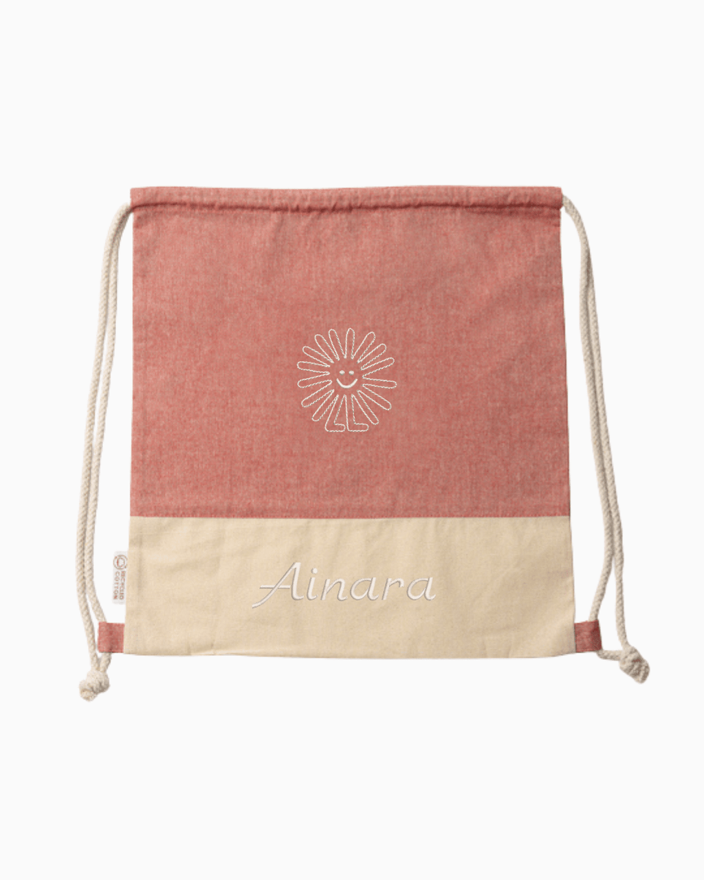 Mochila de tela bordada ESTRELLA + NOMBRE personalizado - LA FLAMA ESTUDI | Bordados personalizados