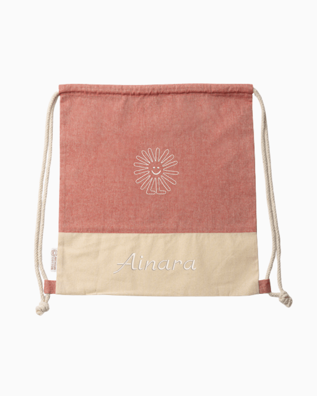 Mochila de tela bordada ESTRELLA + NOMBRE personalizado - LA FLAMA ESTUDI | Bordados personalizados