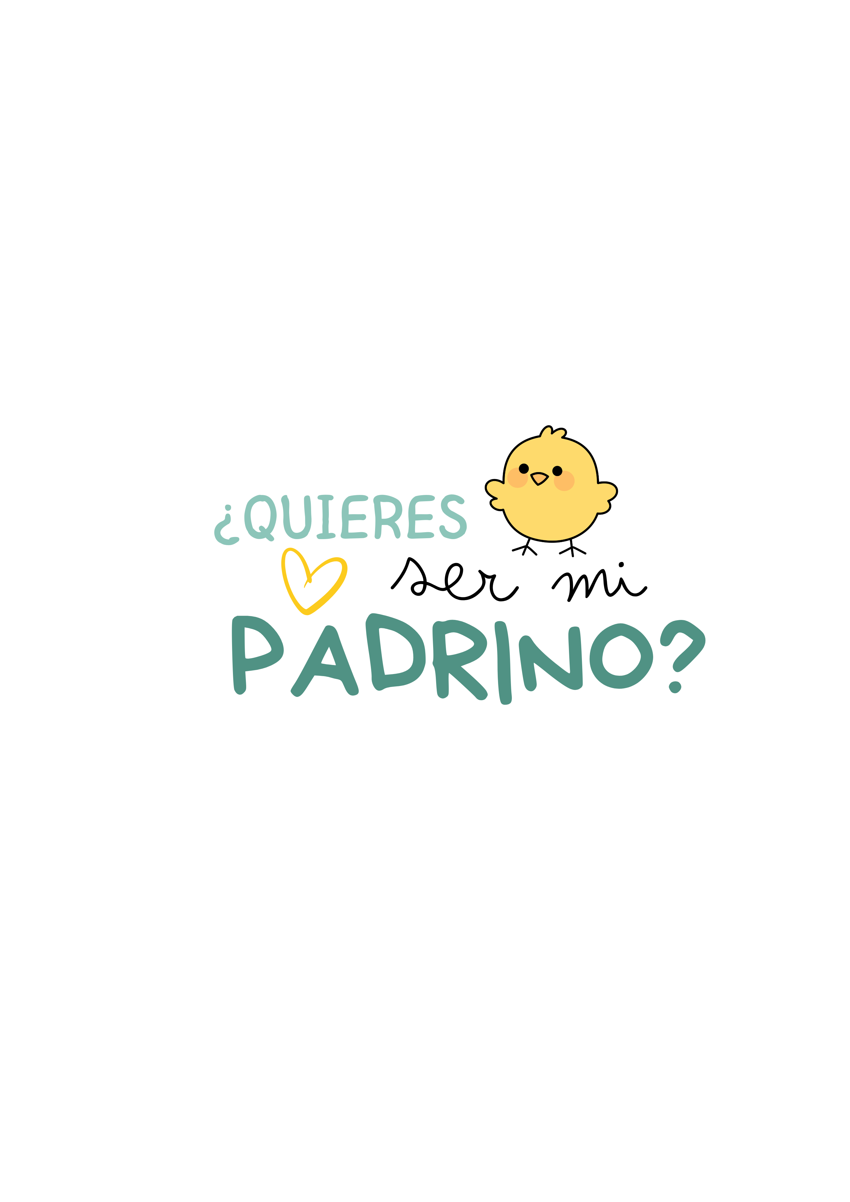 Detalle de body bebé para pedir ser padrino con diseño infantil en tonos verde agua.