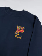 Sudadera con inicial en tela de cuadros, hecha a mano en Valencia