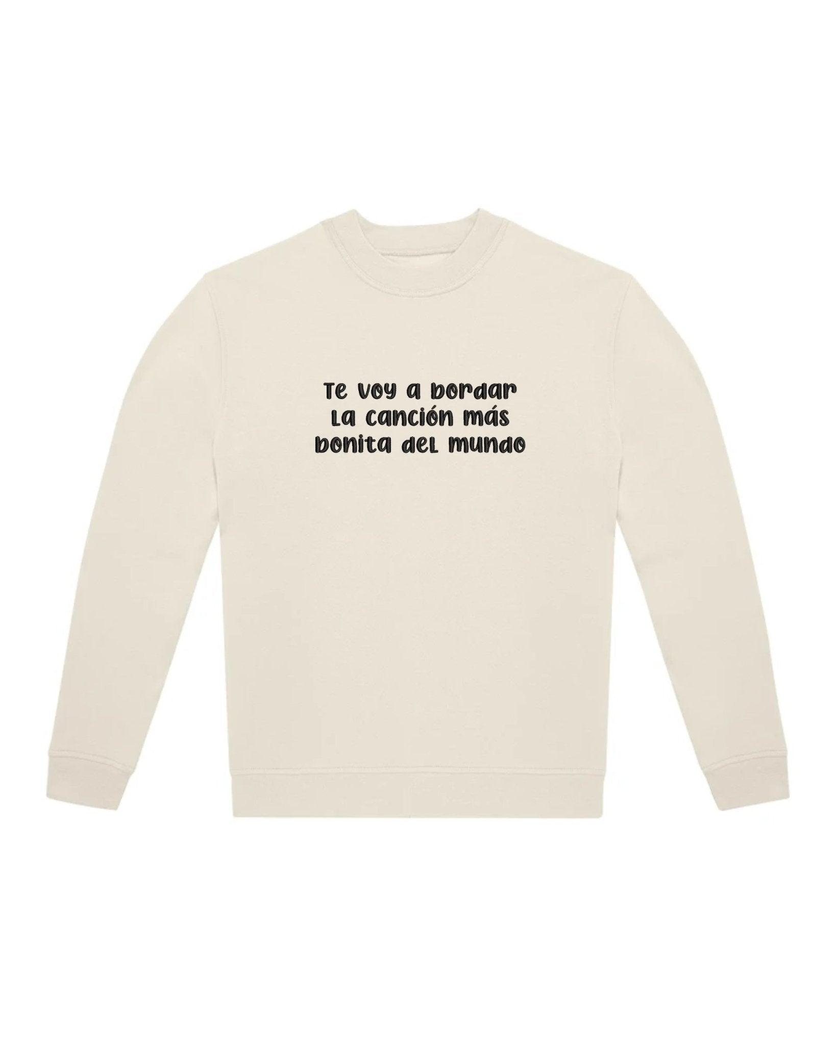 Sudadera personalizada con la frase de tu canción favorita – Bordado exclusivo - LA FLAMA ESTUDI | Bordados personalizados