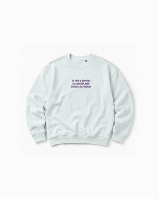 Sudadera bordada con la frase de tu canción favorita