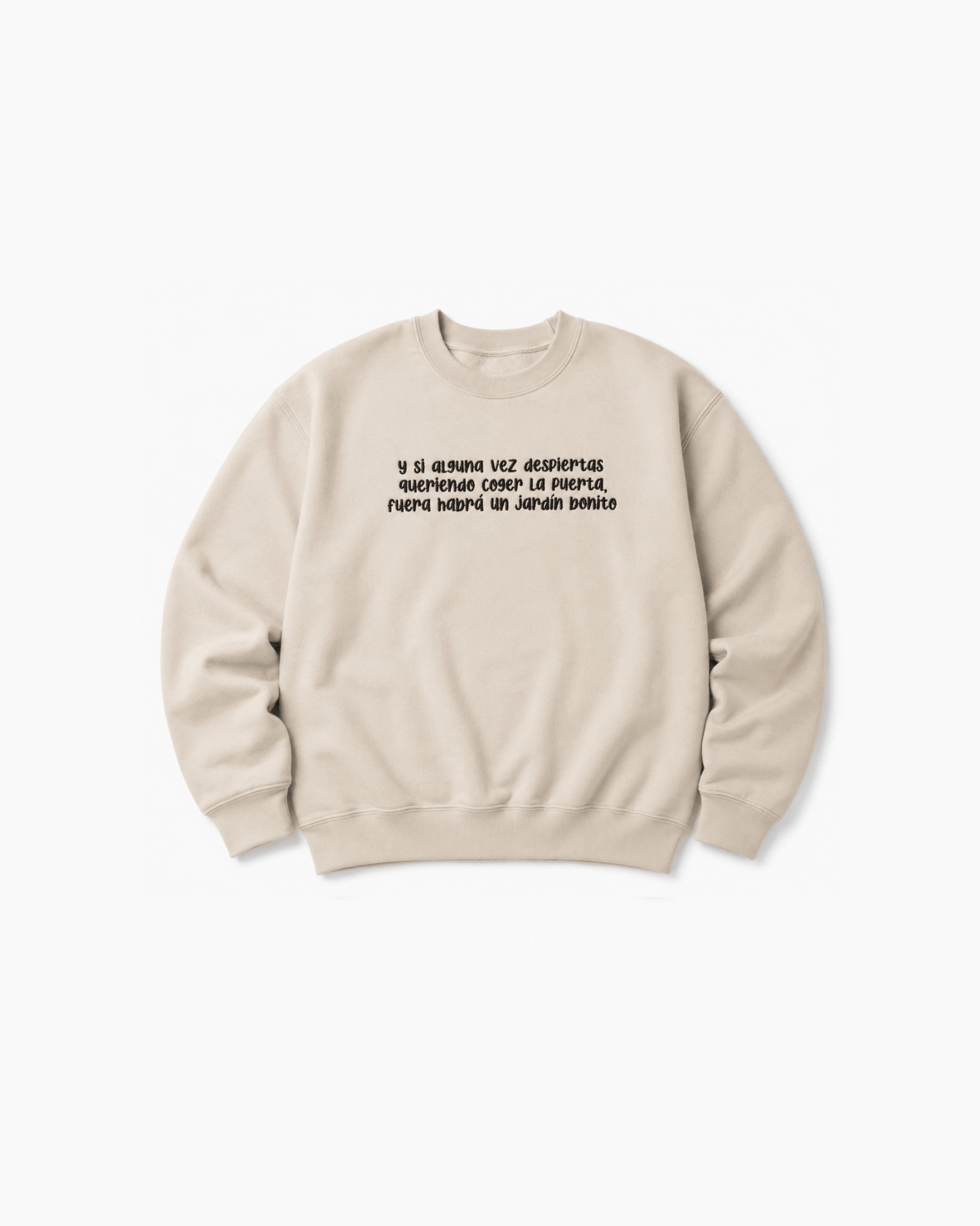 Sudadera personalizada con la frase de tu canción favorita – Bordado exclusivo - LA FLAMA ESTUDI | Bordados personalizados