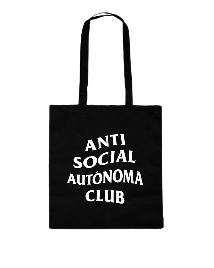 Tote bag Anti Social Autónoma Club de algodón, vista frontal