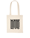 Tote Bag Love - Hate unisex - LA FLAMA ESTUDI | Bordados personalizados