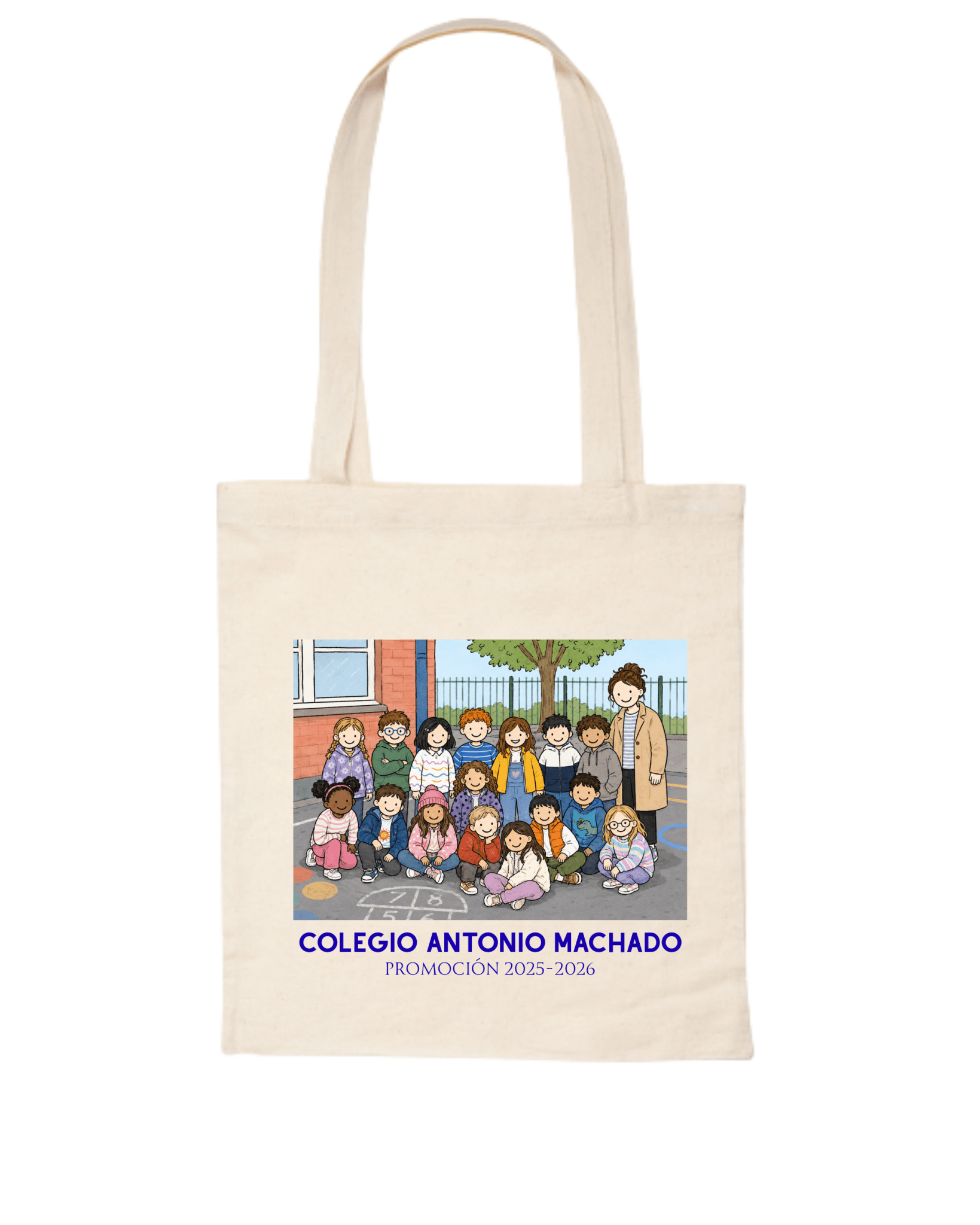 Tote Bag Personalizada con Foto de la Clase | Regalo Profesores - LA FLAMA ESTUDI | Bordados personalizados